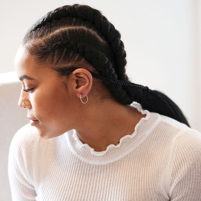 14K Gold Thin 20mm Hoops