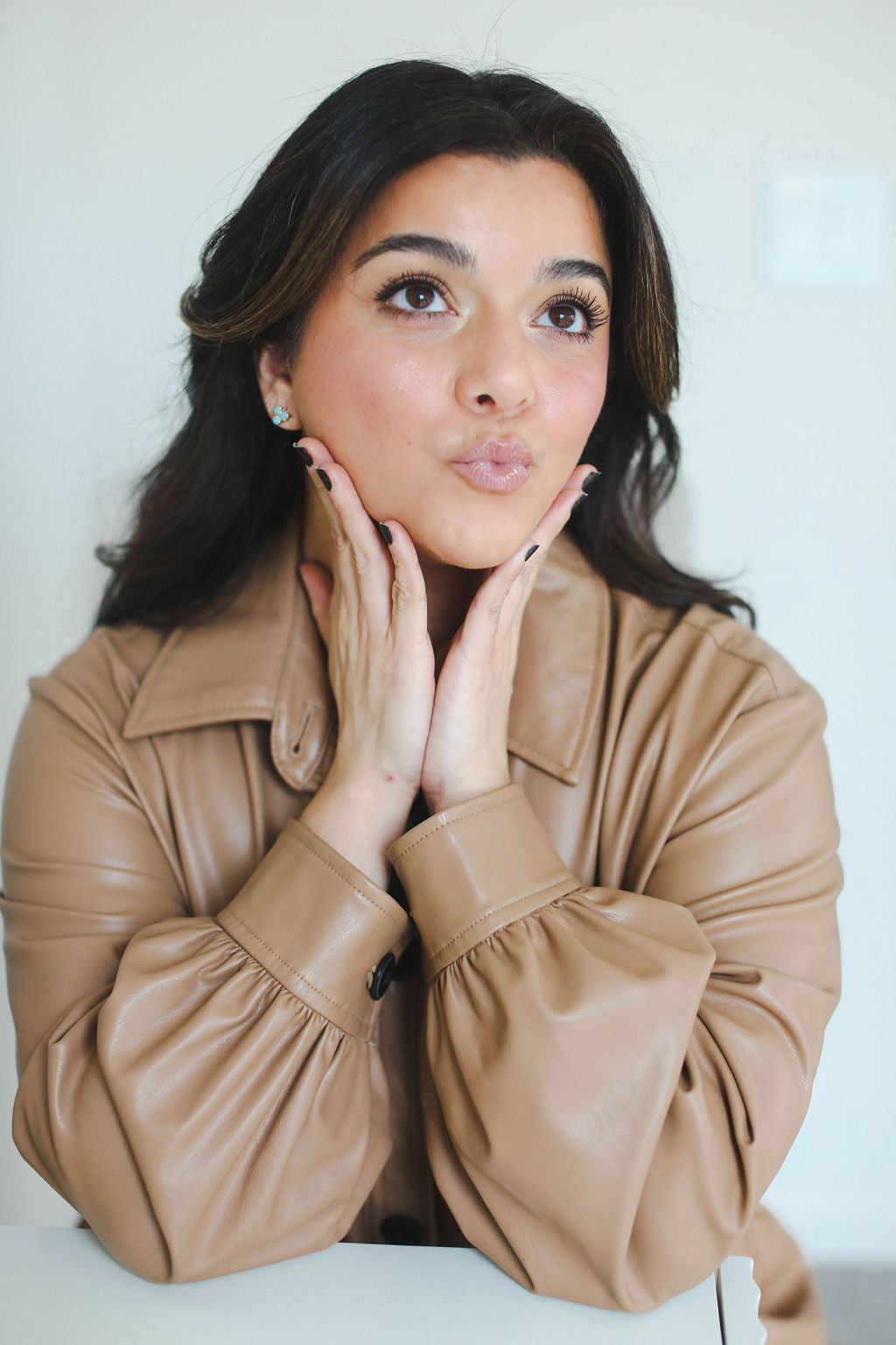 Triangle Matte Turquoise Earrings