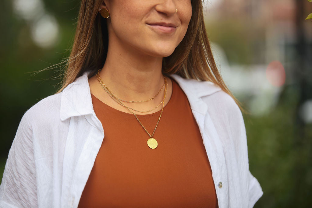 14K Solid Gold Rocket Necklace