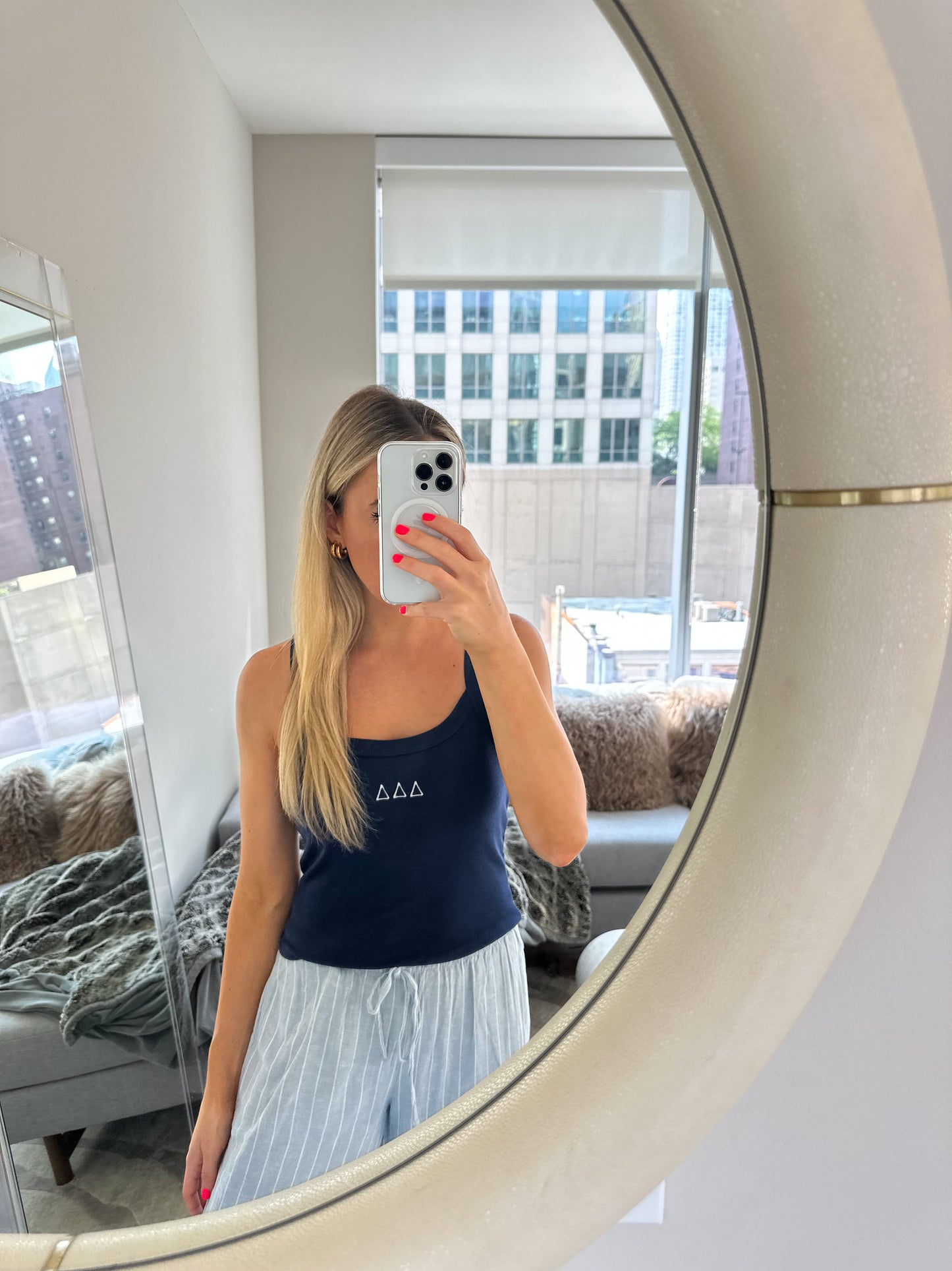 Embroidered Sorority Letter Tank