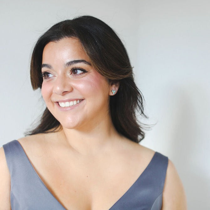 Triangle Matte Turquoise Earrings