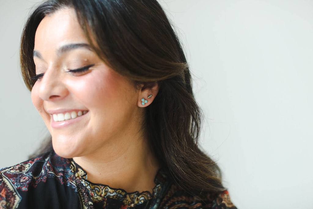 Turquoise Bar Stud