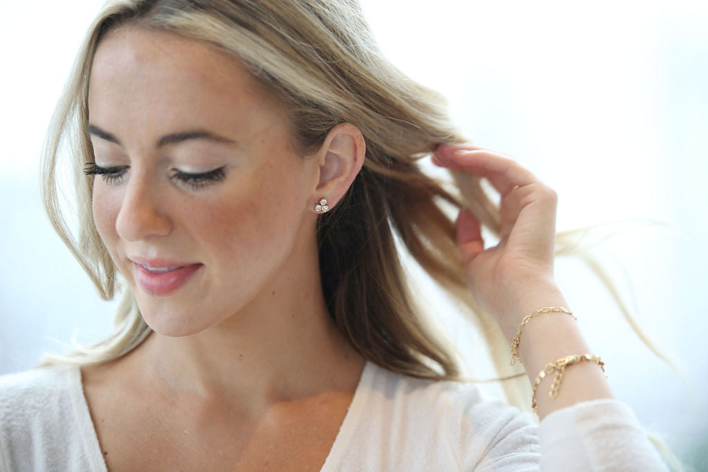 Triangle Crystal Earrings