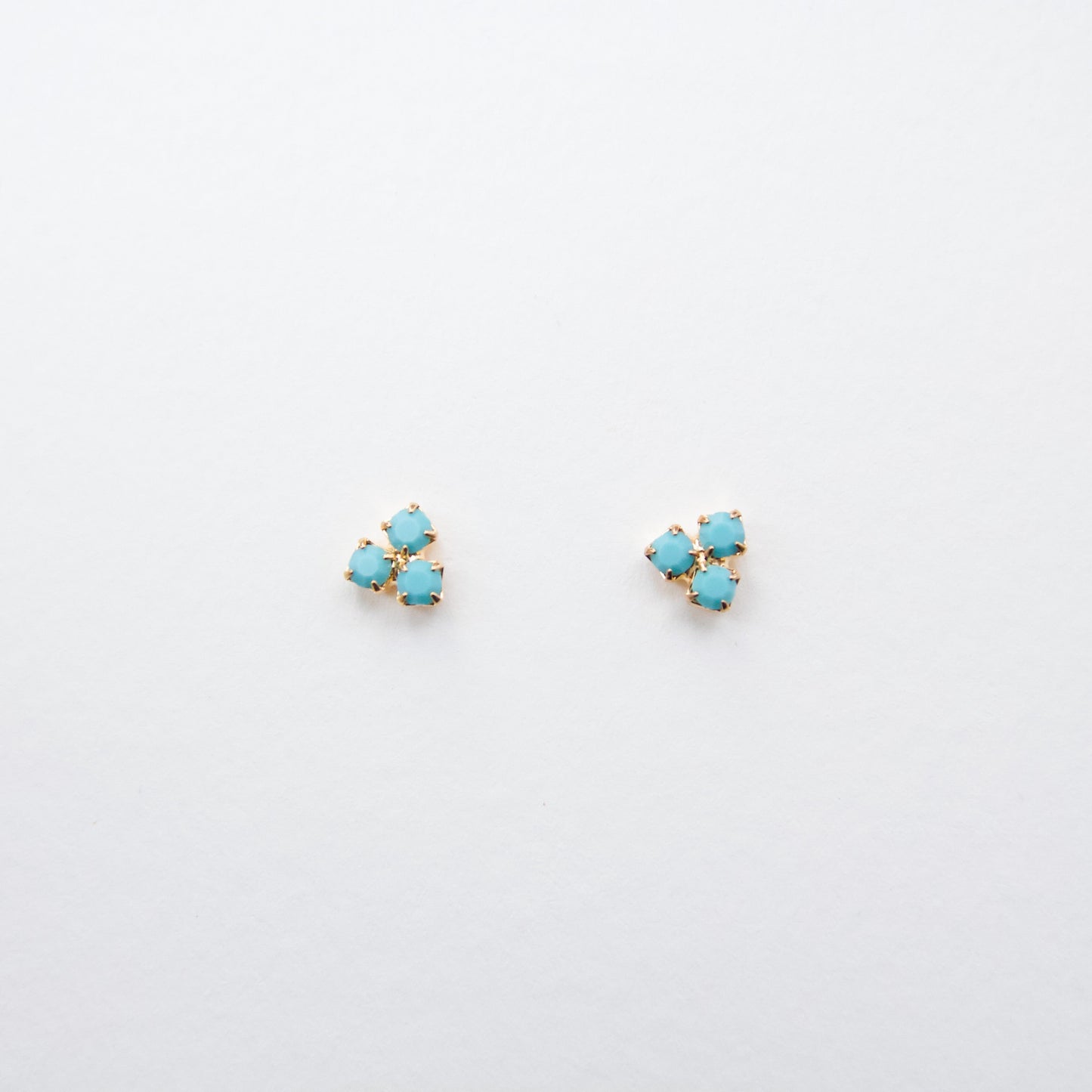 Triangle Matte Turquoise Earrings