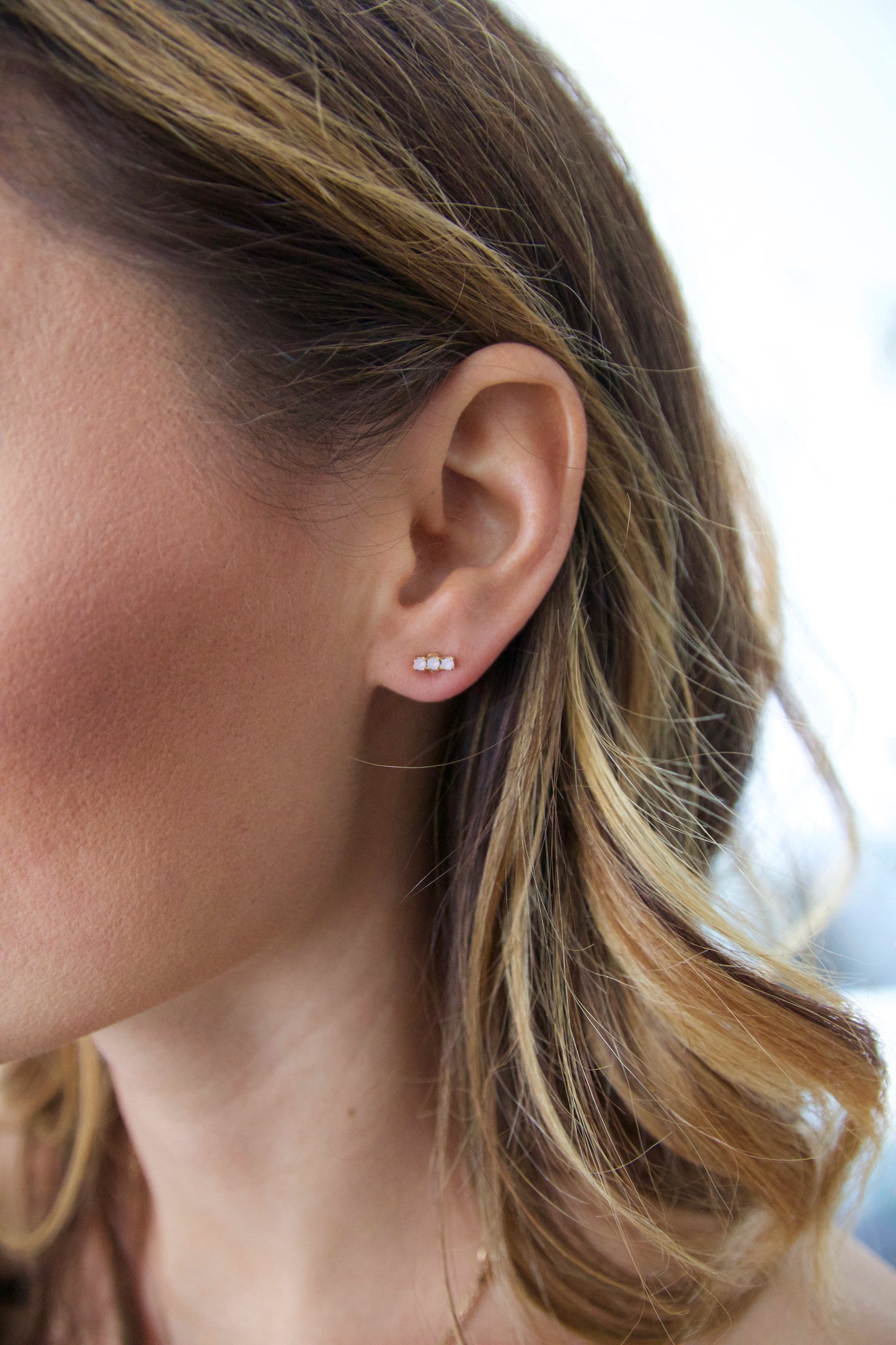 Crystal Sparkle Bar Stud