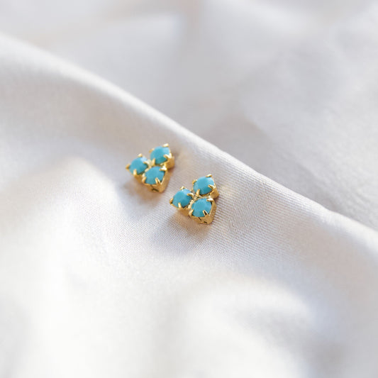 turquoise stud earrings