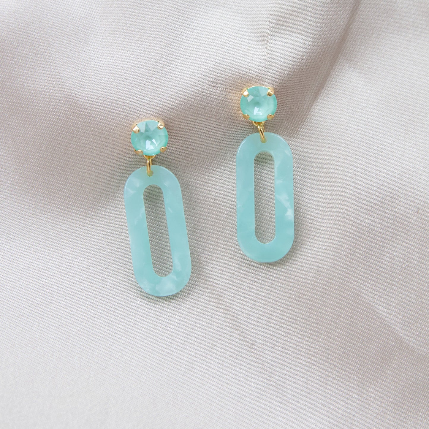 Mint Green Dangle Earrings