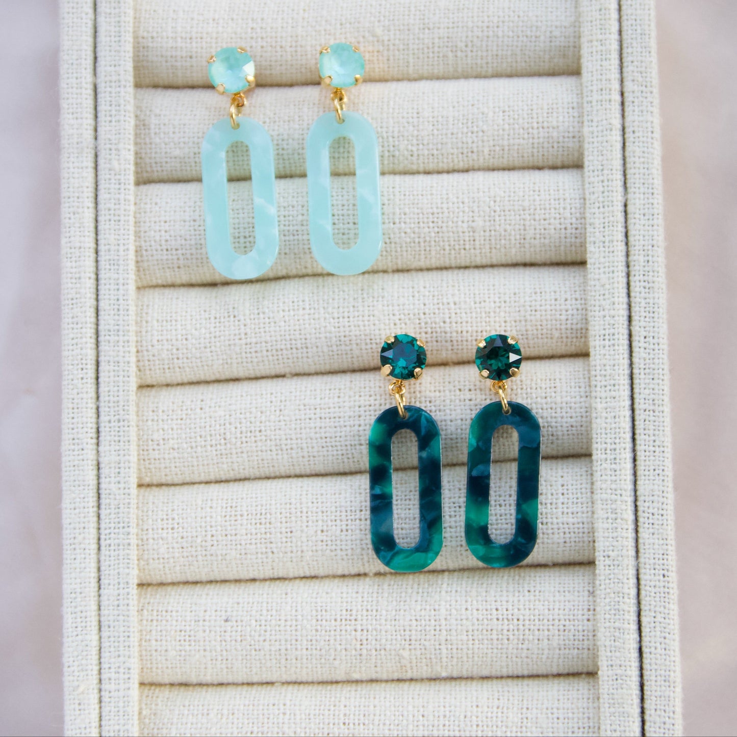 Mint Green Dangle Earrings