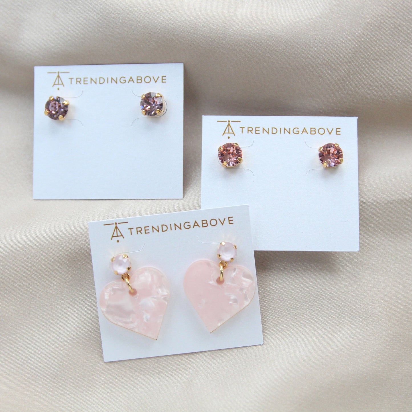 Pink Heart Earrings