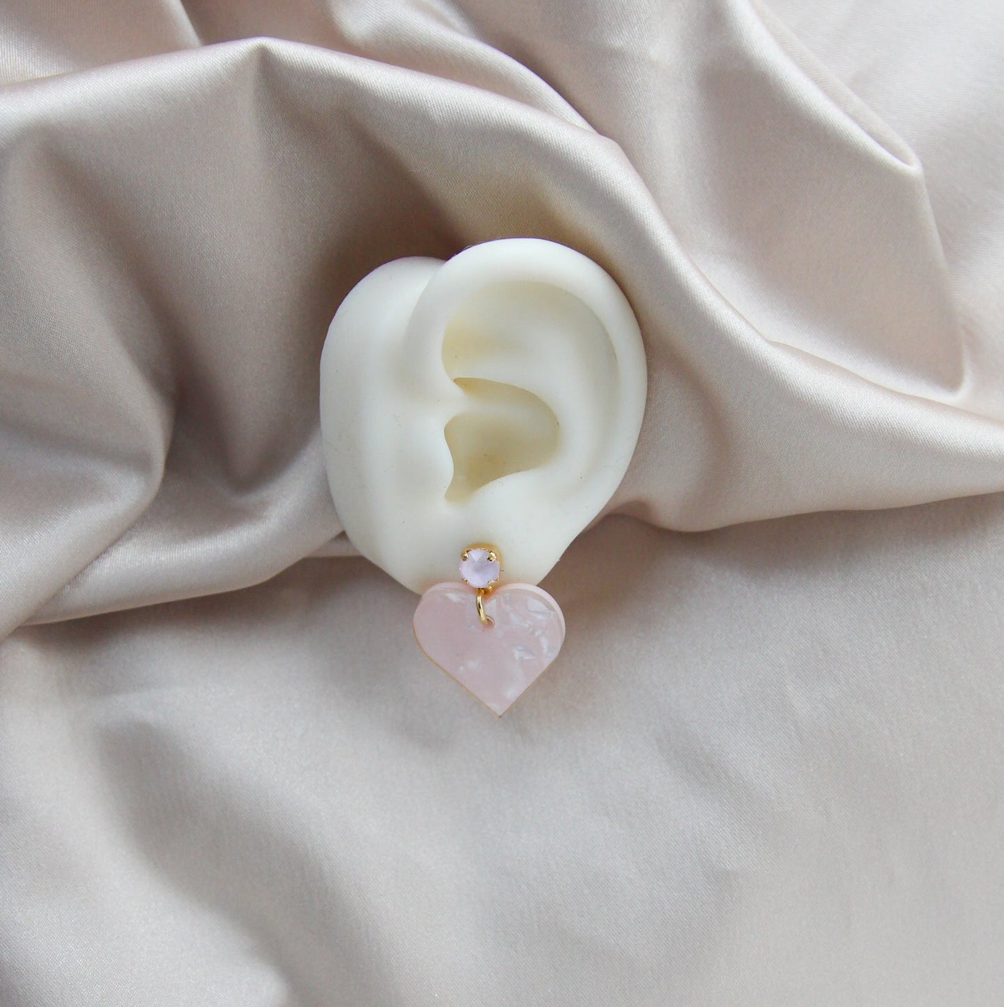 Pink Heart Earrings