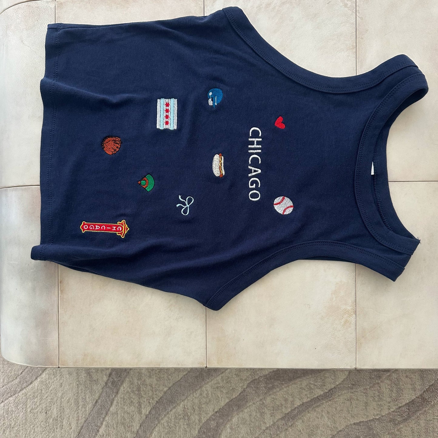 Chicago Navy Tank Top
