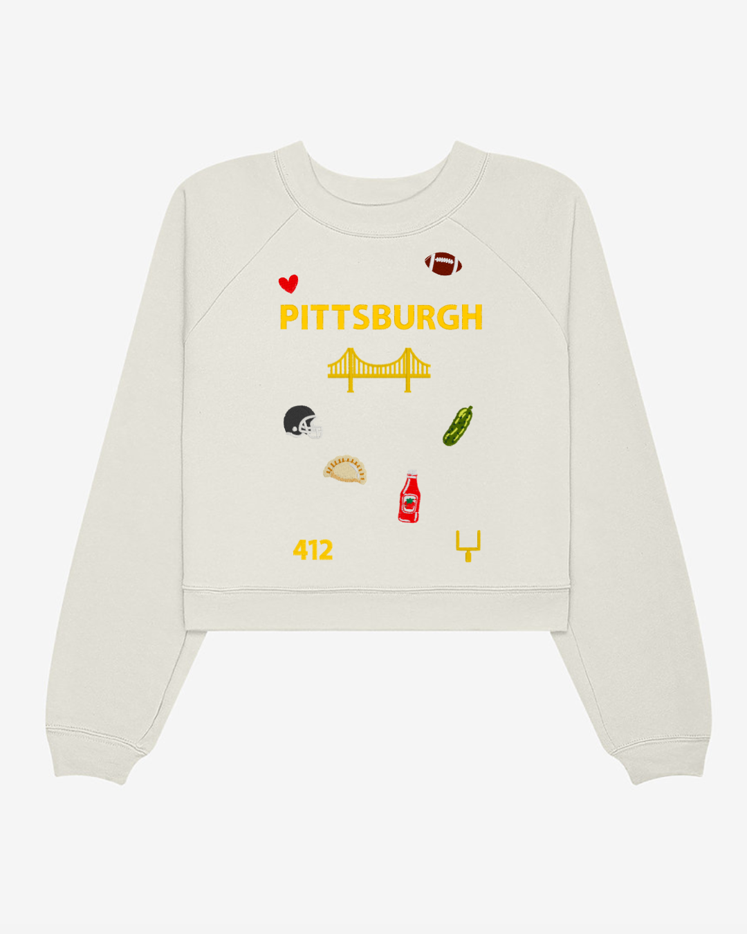 Pittsburgh Football Waist Length Sweatshirt