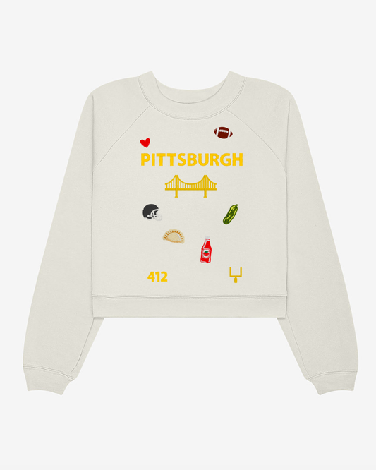 Pittsburgh Football Waist Length Sweatshirt