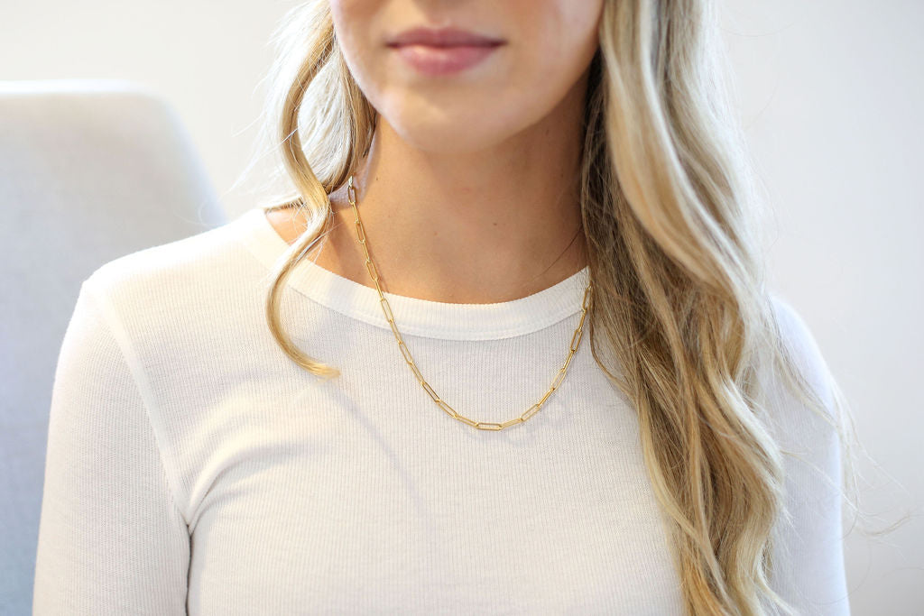 Parker Paperclip Toggle Necklace