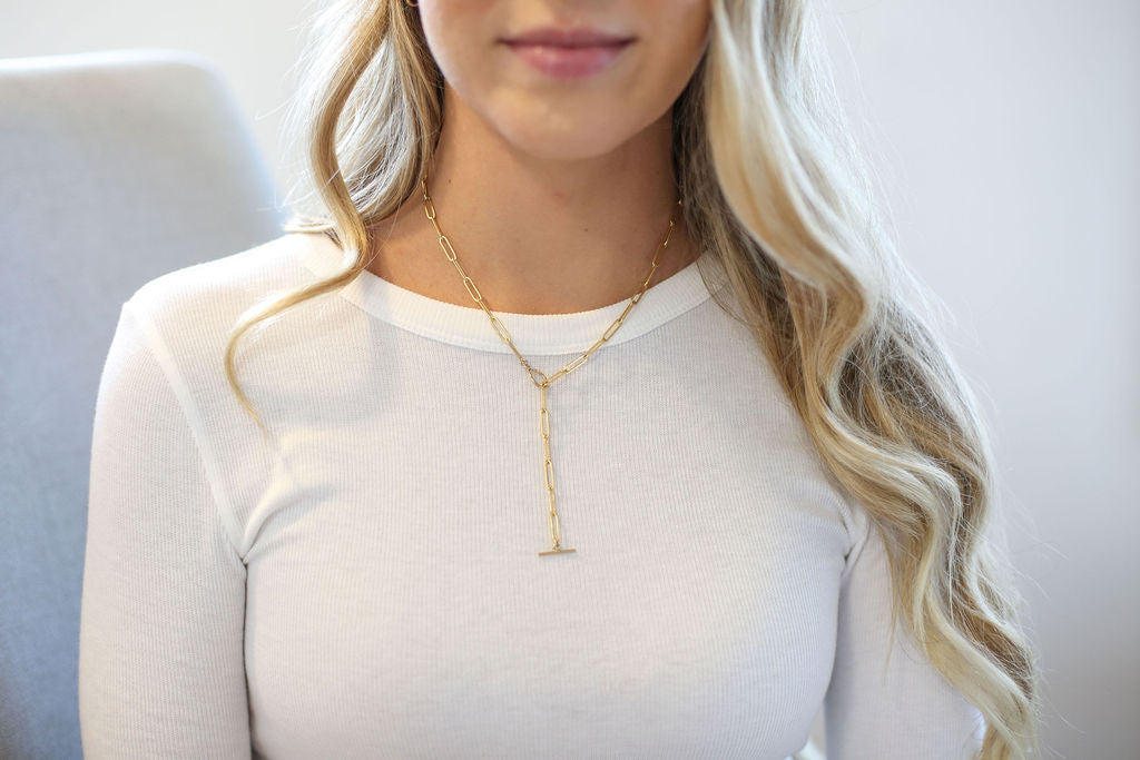 Parker Paperclip Toggle Necklace