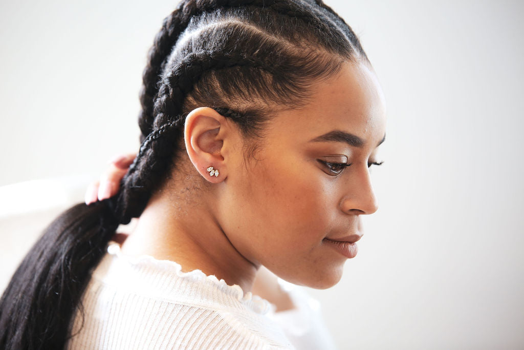 London Earrings White