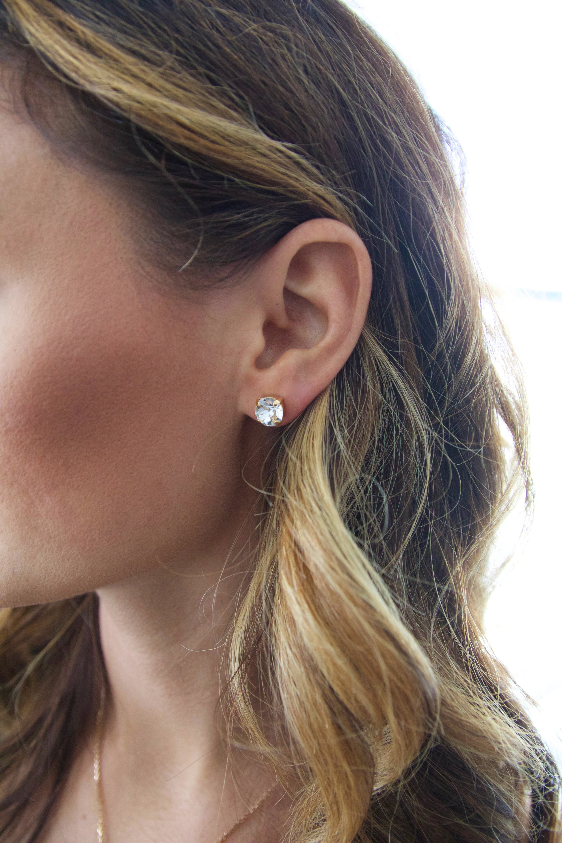 faux diamond earrings